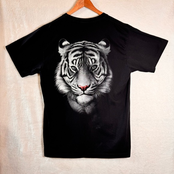 Rock Chang black t shirt double sided tiger print large - Picture 10 of 13